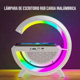 Cargador Lámpara Inalámbrico con Bocina BT3401 | Lámpara LED + Bluetooth + Carga Qi