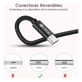 Cable Micro USB 1HORA CAB248 – 1 Metro | Carga Rápida 2.4A y Transferencia Estable