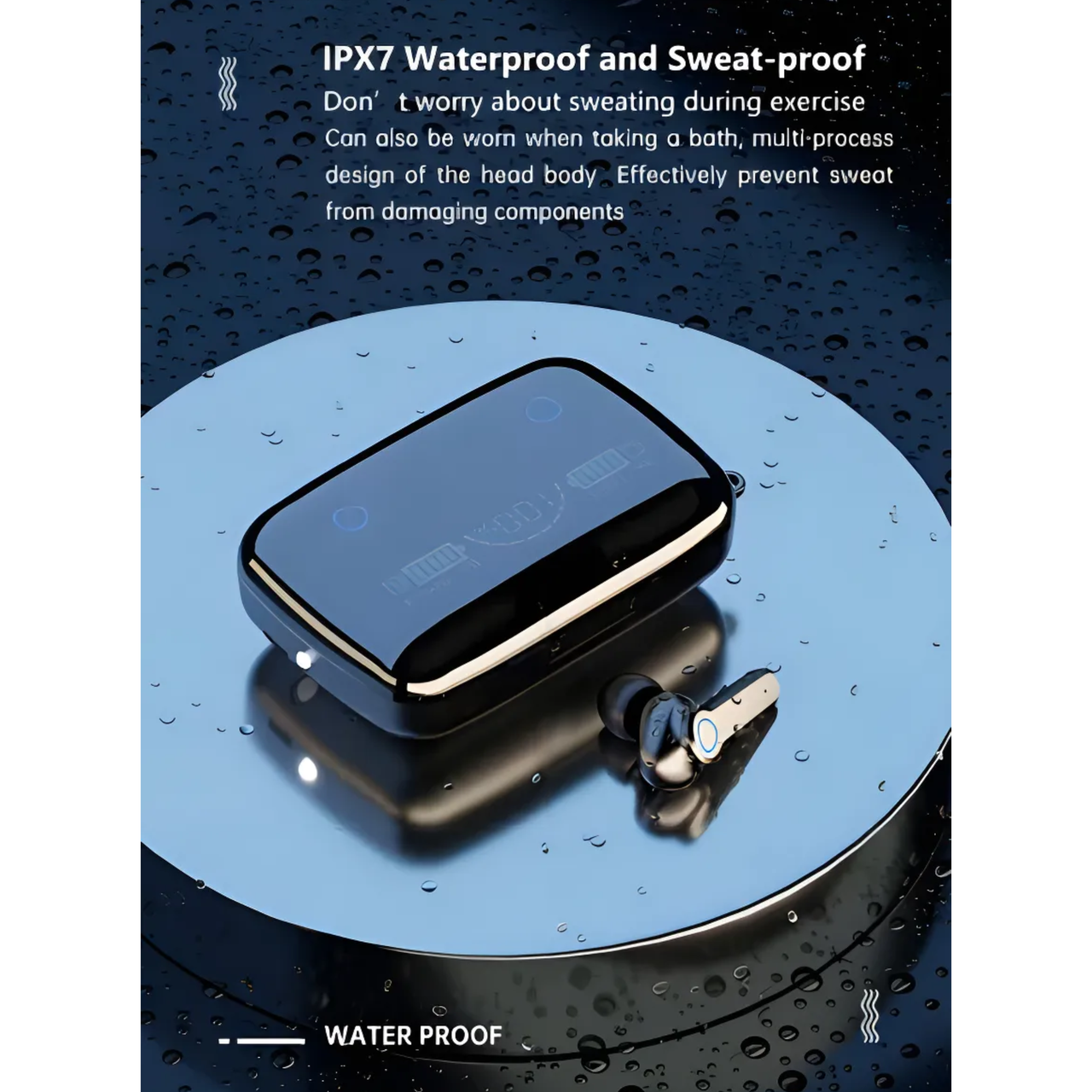 Audífonos Inalámbricos Bluetooth M19 con Power Bank y Pantalla LED