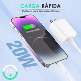 Cargador PD iPhone 20W Lightning a Tipo C – 1HORA GAR154