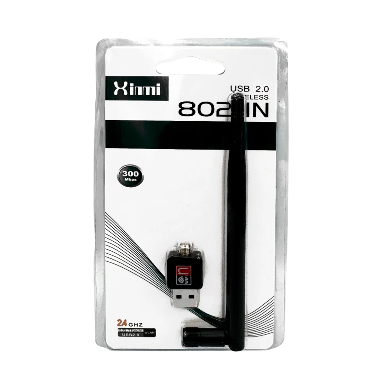 Antena WiFi Xinmi 300 Mbps – Adaptador USB 2.4 GHz