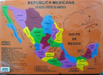 FOAMY MAPA DE LA REPUBLICA MEXICANA CON NOMBRES