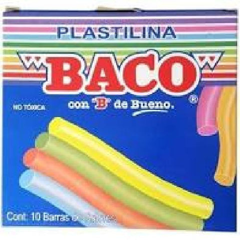 PLASTILINA BACO COLOR PASTEL 10 BARRAS