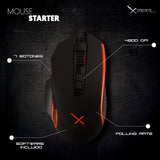 KIT GAMER XZEAL MOUSE TECLADO MOUSEPAD AUDIF NEGRO XST-200