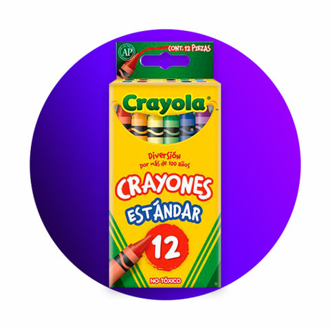 CAJA CRAYONES ESTANDAR 12 PZS CRAYOLA