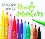 MARCADORES ARTLINE STIX PUNTA PINCEL 12PZA