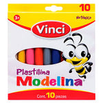 CAJA DE PLASTILINA MODELINA VINCI 10 PZAS