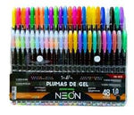 PAQUETE DE PLUMAS NEON INDRA 48 PZS