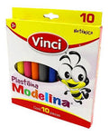 CAJA DE PLASTILINA MODELINA VINCI 10 PZAS