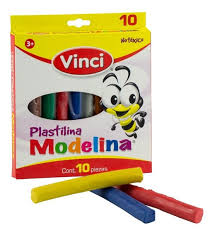 CAJA DE PLASTILINA MODELINA VINCI 10 PZAS