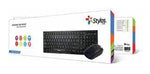 KIT MOUSE Y TECLADO STYLOS INALÁMBRICO 105 TECLAS 3 BOTONES 585 gr