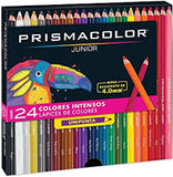 CAJA COLORES PRISMACOLOR CON 24 PZAS UNIPUNTA JUNIOR 28gr