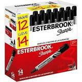 CAJA DE MARCADOR ESTERBROOK CON 12 PZS