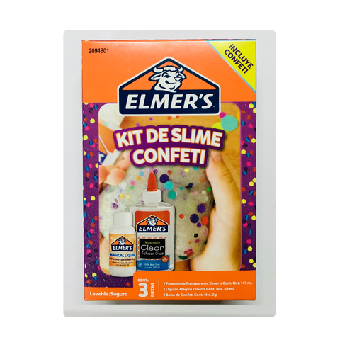 KIT DE SLIME PEGAMENTO ELMERS CONFETI 3PZS