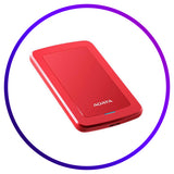 DISCO DURO EXTERNO ADATA HV300 1TB 3.1 ROJO/AZUL