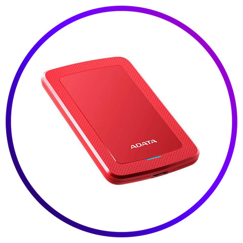 DISCO DURO EXTERNO ADATA HV300 1TB 3.1 ROJO/AZUL